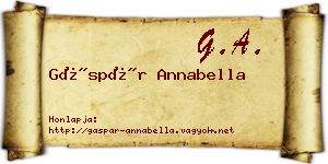 Gáspár Annabella névjegykártya